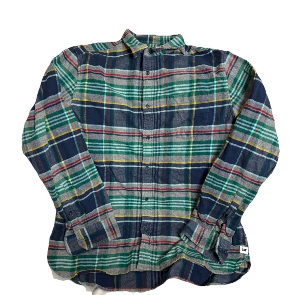 CAT Caterpillar Flannel Multiple Colors Plaid Shirt Men's 2XL  Workwear Outdoor